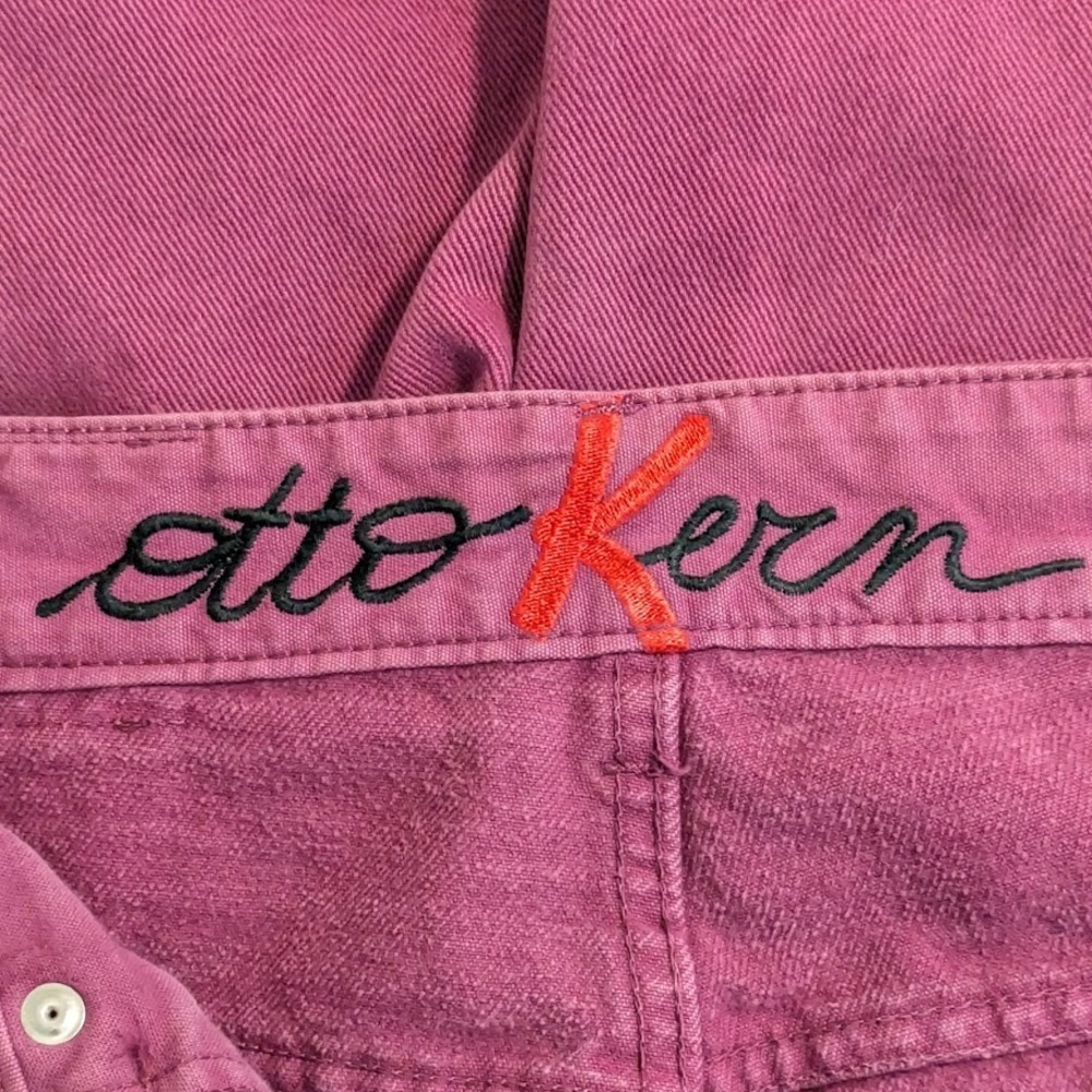 Vintage 90s High Waist Raspberry Pink Mom Jeans Tapered Leg 32 Italy Otto Kern - Picture 6 of 10
